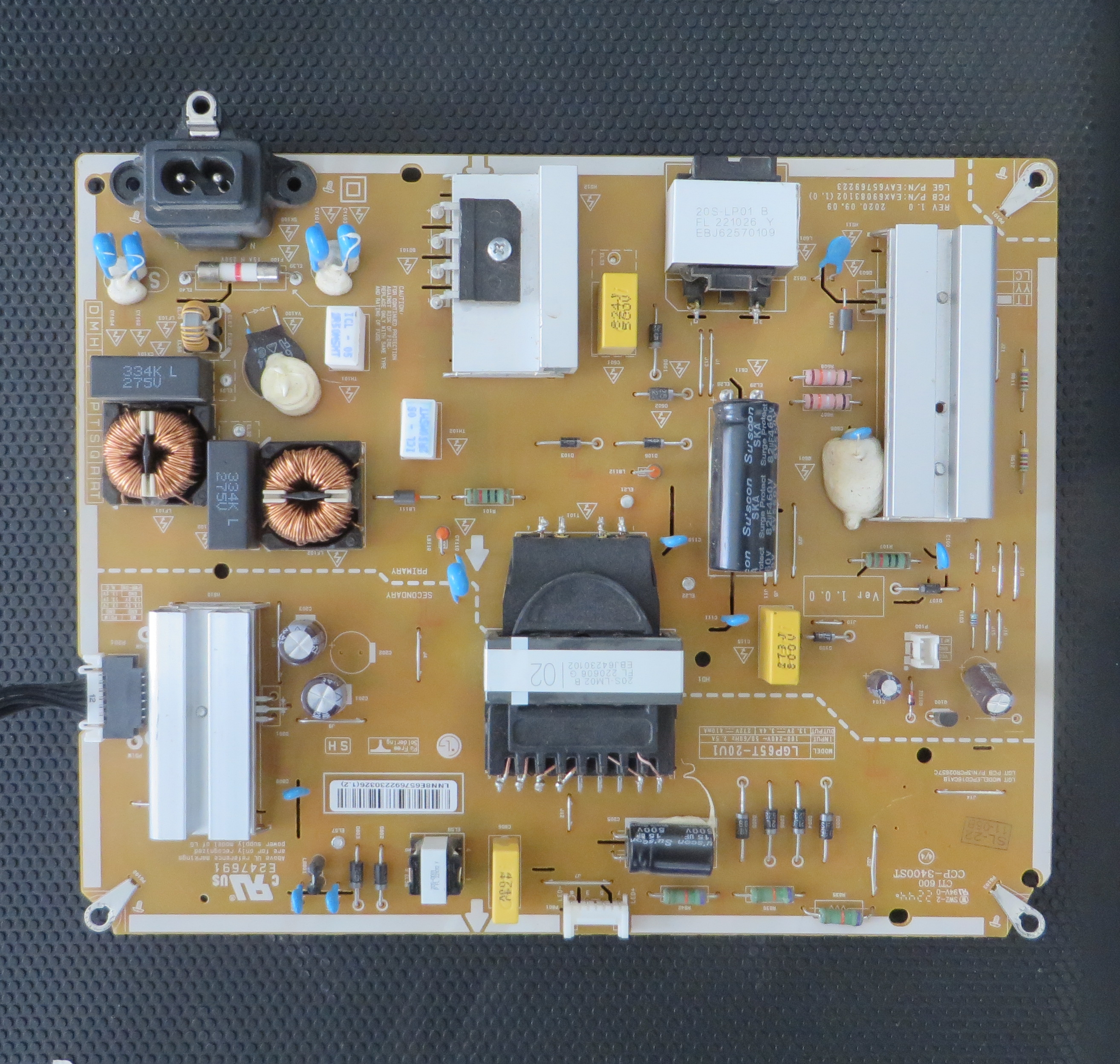 برد تغذیه تلویزیون ال جی مدل 65NAN086