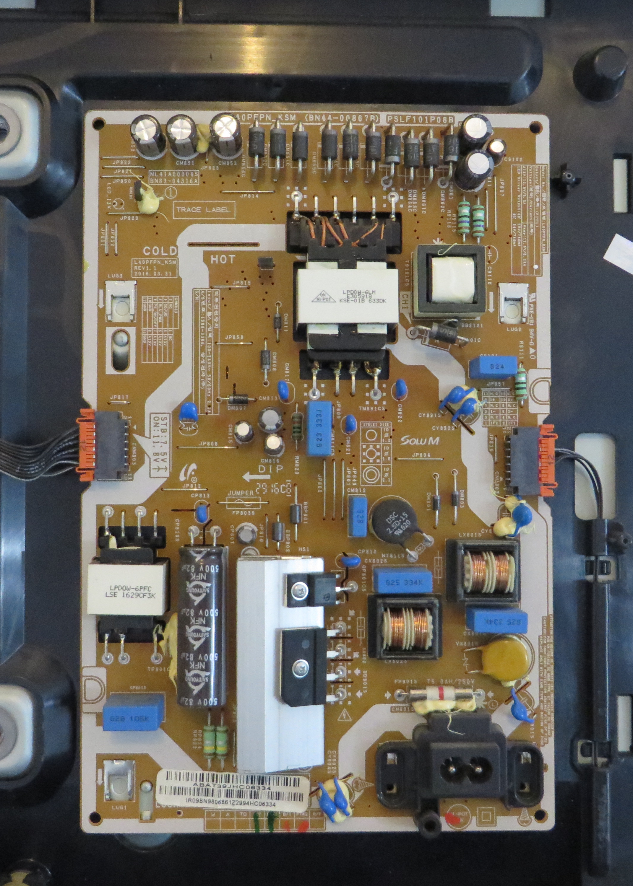 برد تغذیه ال ای دی سامسونگ مدل 43K5890AW