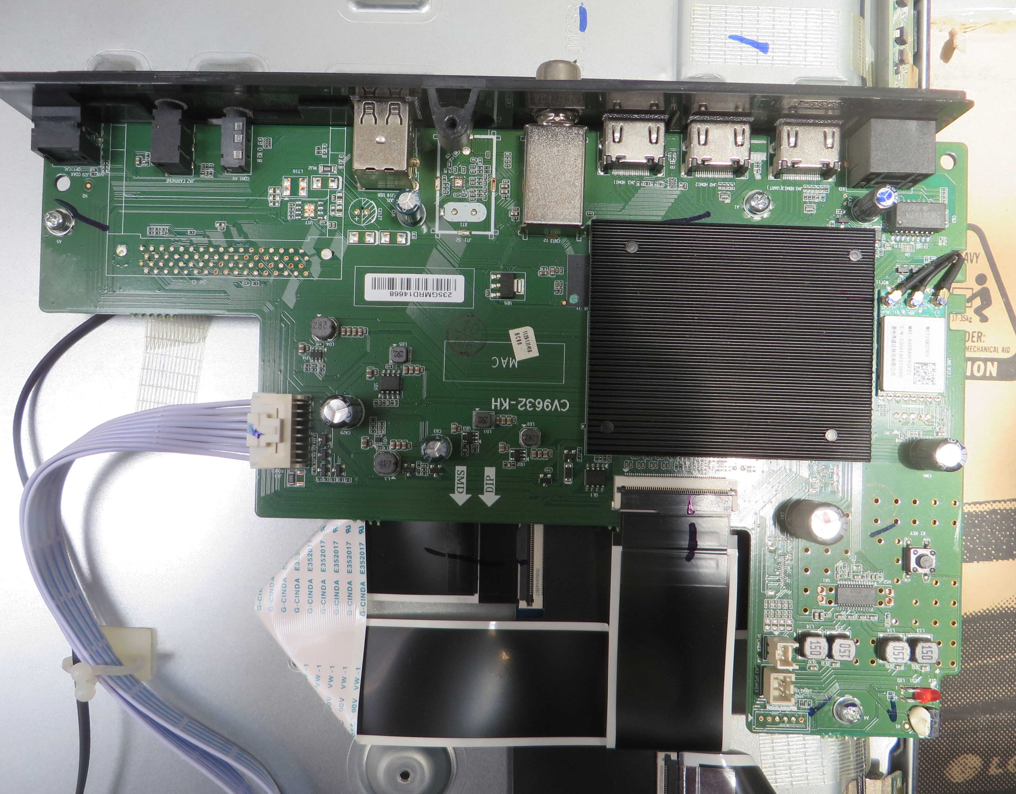 برد مین تلویزیون ال ای دی جی پلاس مدل 58RU734N CHC00